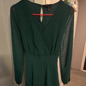 GREEN LONG SLEEVE DRESS